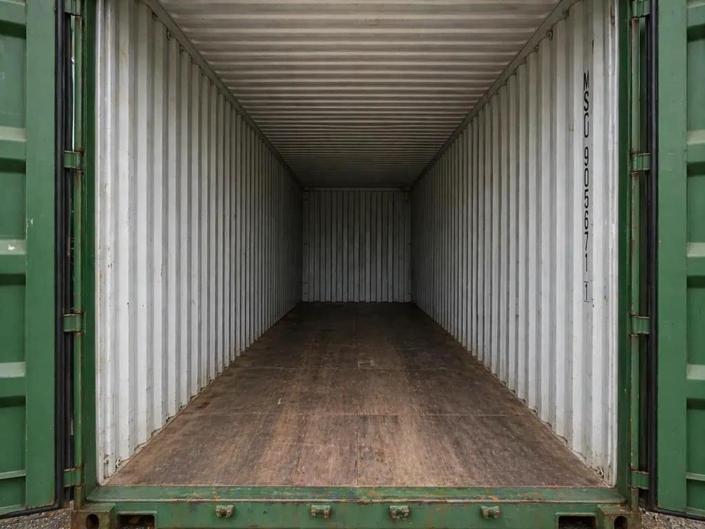 40ft HC Used Wind and Watertight Shipping Container – Yellow or Green - Image 2